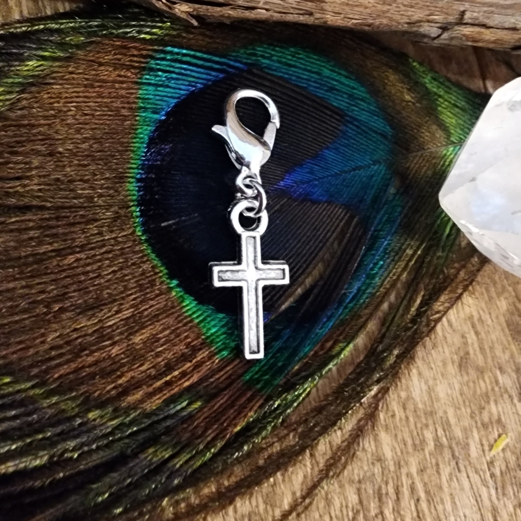 525 Silver Cross Charm For Bracelet Planner Necklace Religious Faith Bag Clip 8$